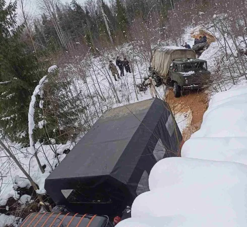 Момент освящения Креста