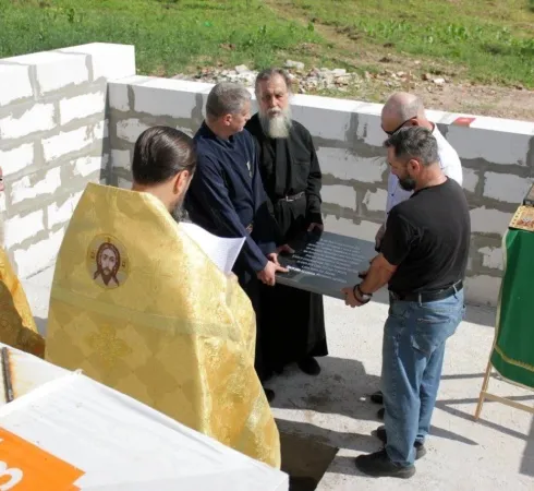 Закладка камня для будущего храма